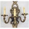 Image 4 : A PAIR OF GEORGIAN-STYLE BRONZE THREE-LIGHT SCONCES