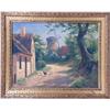 Image 1 : A FRAMED OIL ON BOARD FARM SCENE WITH CHICKENS