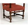 Image 3 : A LARGE RED SUEDE JACOBEAN-STYLE ARMCHAIR