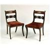 Image 1 : A PAIR OF EMPIRE SABRE LEG SIDE CHAIRS
