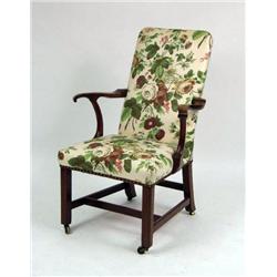 A LADIES` SIZE MARTHA WASHINGTON ARMCHAIR