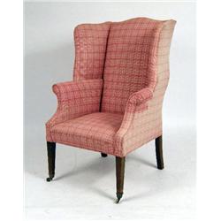 A GEORGE III WING CHAIR