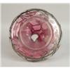 Image 17 : TWO CRANBERRY GLASS STERLING SILVER OVERLAY DECANTERS