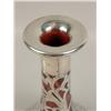 Image 5 : TWO CRANBERRY GLASS STERLING SILVER OVERLAY DECANTERS