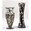Image 1 : TWO SILVER OVERLAY GLASS VASES