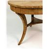 Image 2 : A SCANDINAVIAN BURLWOOD ROUND TABLE
