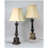 Image 1 : A PAIR OF PATINATED METAL TABLE LAMPS