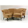 Image 1 : FOUR ART DECO-STYLE UPHOLSTERED CLUB CHAIRS