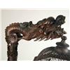 Image 3 : A CHINESE CARVED ROSEWOOD STAND AND BIRDCAGE