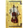 Image 2 : A FRAMED OIL ON CANVAS DEPICTING A TROMP L`OEILE VIOLIN