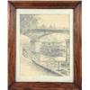 Image 1 : A PENCIL SKETCH ON PAPER OF A BATON MOUCHE ON THE SEINE