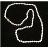 Image 1 : A CULTURED PEARL STRAND NECKLACE WITH 18K YELLOW GOLD CLASP