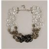 Image 1 : A JORGE REVILLA STERLING SILVER TRIPLE STRAND ROCK CRYSTAL AND SMOKY QUARTZ NECKLACE