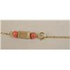 Image 3 : A 14K YELLOW GOLD AND CORAL BEADED NECKLACE