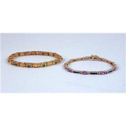 TWO 14K YELLOW GOLD BRACELETS