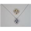 Image 1 : A 14K YELLOW GOLD AND DIAMOND HEART-FORM PENDANT