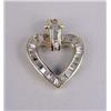 Image 3 : A 14K YELLOW GOLD AND DIAMOND HEART-FORM PENDANT