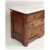 Image 2 : A VICTORIAN MAHOGANY MARBLE-TOP THREE-DRAWER COMMODE