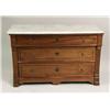 Image 5 : A VICTORIAN MAHOGANY MARBLE-TOP THREE-DRAWER COMMODE