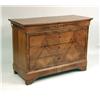 Image 1 : AN EMPIRE WALNUT FOUR-DRAWER COMMODE