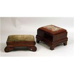TWO VICTORIAN FOOT STOOLS