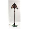 Image 4 : A PATINATED METAL AND GLASS TABLE LAMP