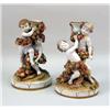 Image 1 : A PAIR OF GERMAN PORCELAIN CHERUB FIGURAL CANDLESTICKS