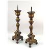 Image 1 : A PAIR OF TURNED BRASS PRICKET STICKS