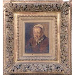 A FRAMED OIL ON BOARD