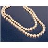 Image 3 : A SLIGHTLY GRADUATED DOUBLE-STRAND CULTURED PEARL NECKLACE