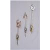 Image 1 : THREE YELLOW GOLD STICKPINS