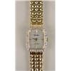 Image 1 : A GRUEN GOLD-TONE STAINLESS STEEL AND DIAMOND LADIES BRACELET WRISTWATCH