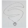 Image 1 : A 14K WHITE GOLD AND DIAMOND HEART-FORM PENDANT