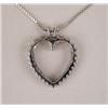 Image 3 : A 14K WHITE GOLD AND DIAMOND HEART-FORM PENDANT