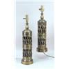 Image 1 : A PAIR OF BRASS TABLE LAMPS