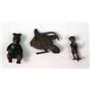 Image 2 : A GROUP OF MINIATURE AFRICAN BRONZE FIGURES