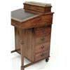 Image 2 : A VICTORIAN INLAID WALNUT DAVENPORT DESK