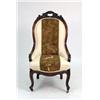 Image 4 : A VICTORIAN WALNUT NEEDLEPOINT UPHOLSTERED SLIPPER CHAIR