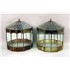 Image 1 : A PAIR OF LEADED GLASS TERRARIUMS