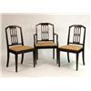 Image 1 : SIX GEORGE III-STYLE INLAID MAHOGANY DINING CHAIRS