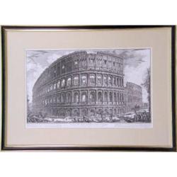 A FRAMED PIRANESI ARCHITECTURAL ETCHING