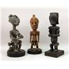 Image 1 : THREE CARVED STANDING AFRICAN FIGURES