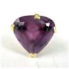 Image 5 : A 13K YELLOW GOLD AMETHYST RING WITH A PAIR OF EARRINGS