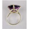 Image 6 : A 13K YELLOW GOLD AMETHYST RING WITH A PAIR OF EARRINGS
