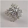 Image 1 : AN 18K WHITE GOLD AND DIAMOND CLUSTER-FORM COCKTAIL RING