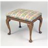 Image 1 : A GEORGE I-STYLE PARCEL GILT WALNUT STOOL