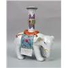 Image 2 : FOUR MATCHING CHINESE PORCELAIN ELEPHANT CANDLESTICKS