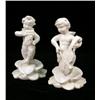 Image 3 : A SET OF ITALIAN CHERUB MUSICIAN-FORM SMALL VASES AND WREATHED CHERUB MENU HOLDERS