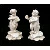 Image 5 : A SET OF ITALIAN CHERUB MUSICIAN-FORM SMALL VASES AND WREATHED CHERUB MENU HOLDERS