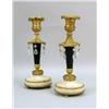 Image 2 : TWO PAIR OF GILT-METAL CANDLESTICKS